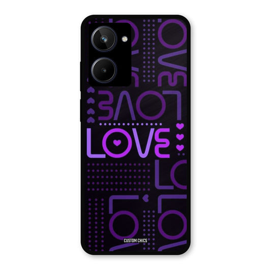 Violet Love Realme 10 Mobile Back Cover - Typography PrintShield Case