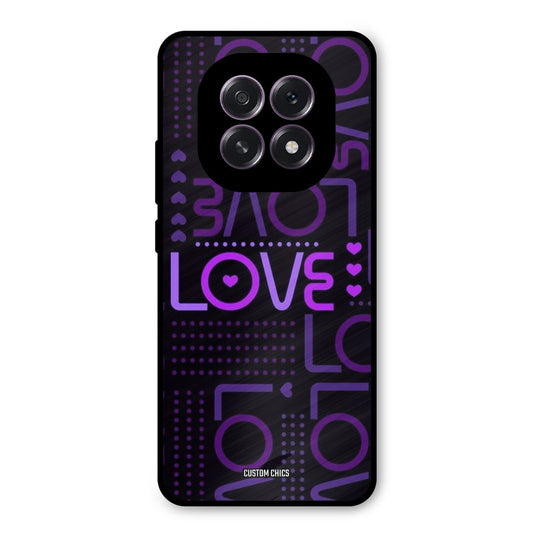 Violet Love Oppo F29 Mobile Back Cover - Typography PrintShield Case