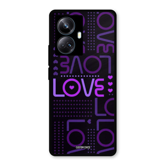 Violet Love Realme 10 Pro Plus Mobile Back Cover - Typography PrintShield Case