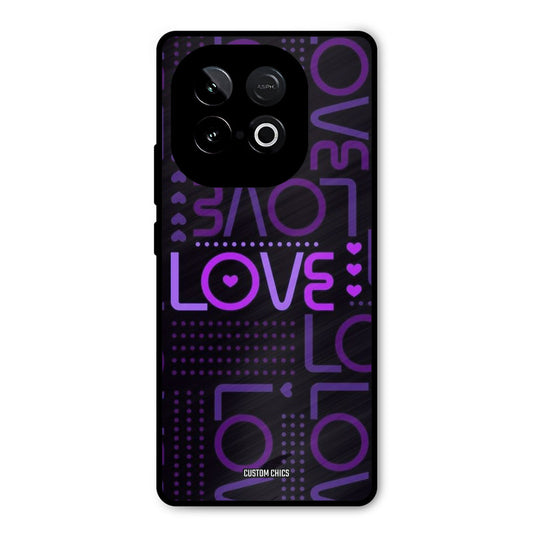 Violet Love iQOO Neo 10 Mobile Back Cover - Typography PrintShield Case