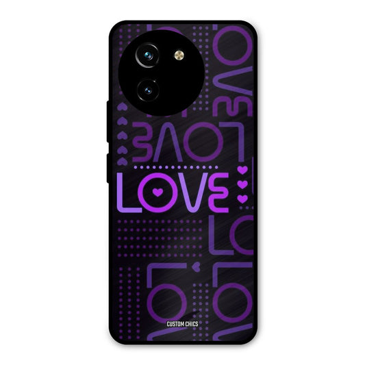 Violet Love Vivo Y200i Mobile Back Cover - Typography PrintShield Case