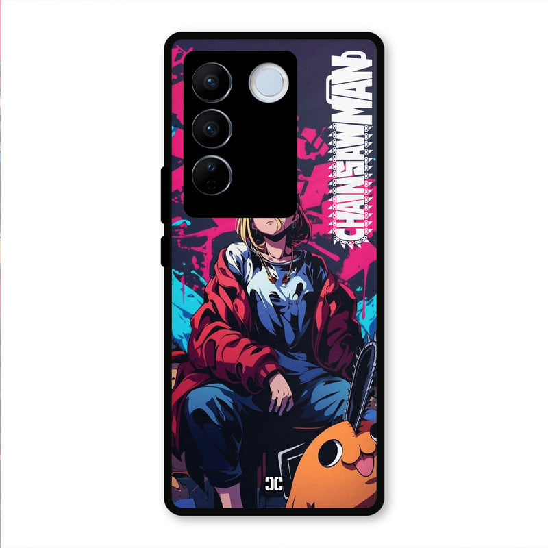 Puchita with Power Vivo V27 Pro Mobile Back Cover - Anime PrintShield Case