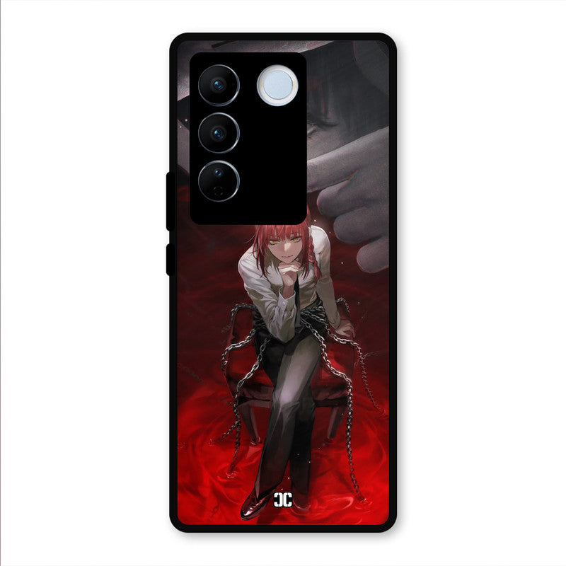 Makima Chains Vivo V27 Pro Mobile Back Cover - Anime PrintShield Case