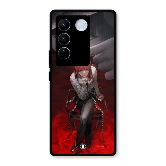 Makima Chains Vivo V27 Pro Mobile Back Cover - Anime PrintShield Case