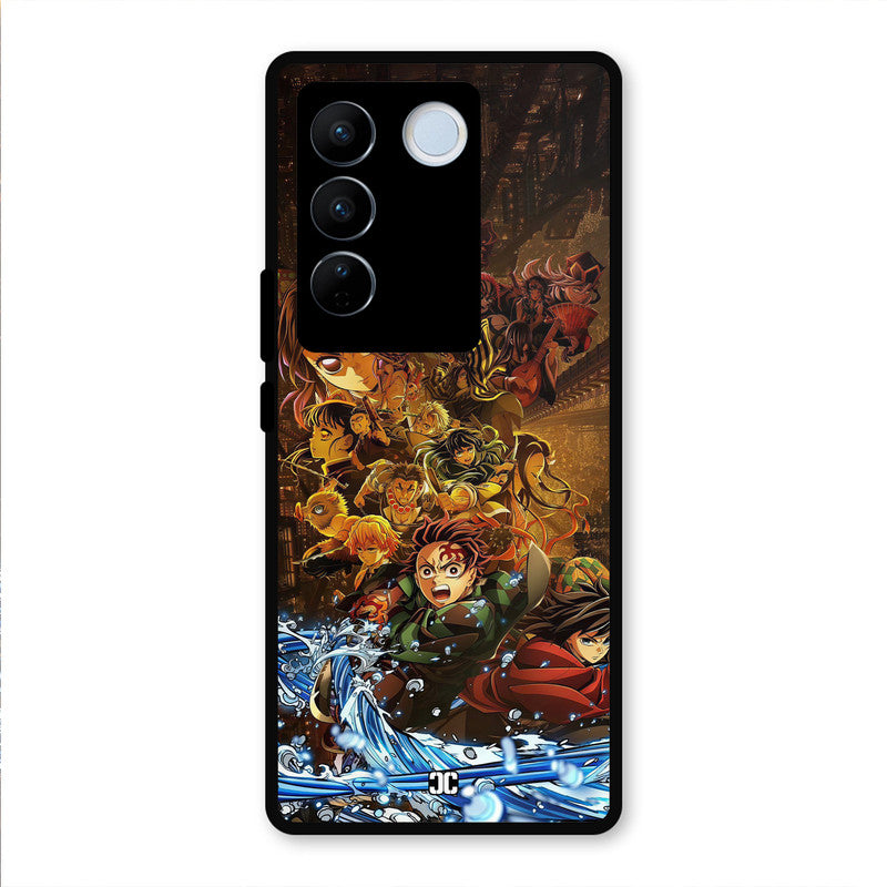 Demon Slayers Vivo V27 Pro Mobile Back Cover - Anime PrintShield Case
