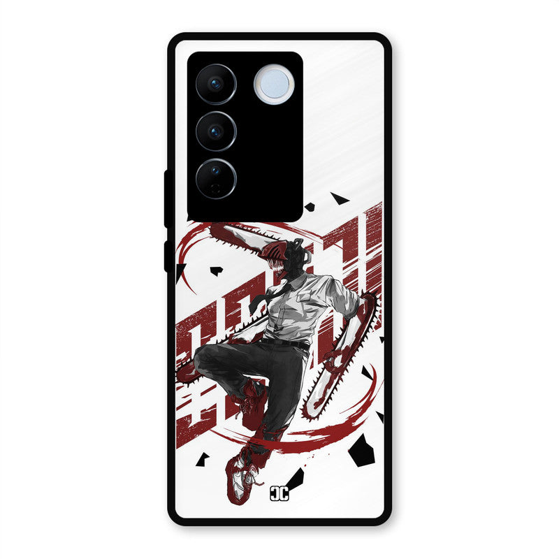 Chainsawman Typo Vivo V27 Pro Mobile Back Cover - Anime PrintShield Case