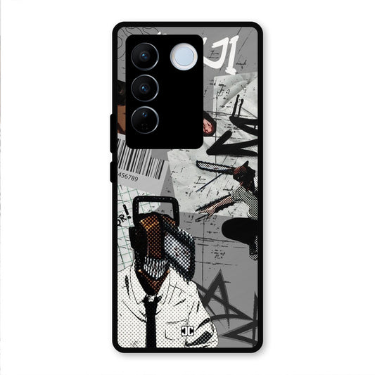 Denji Rage Vivo V27 Pro Mobile Back Cover - Anime PrintShield Case