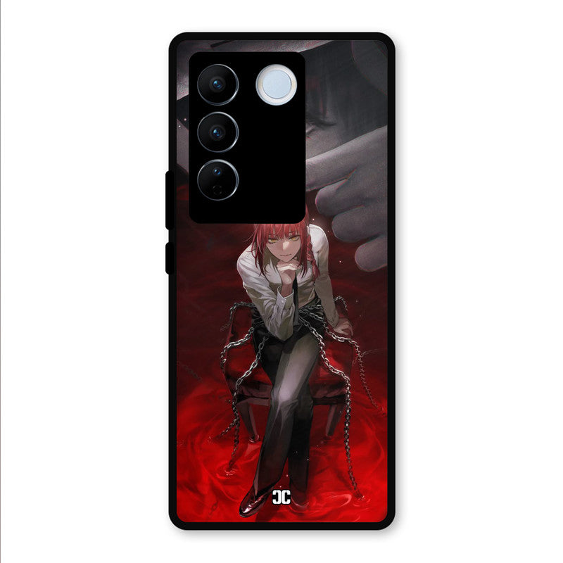 Makima Chains Vivo V27 Mobile Back Cover - Anime PrintShield Case