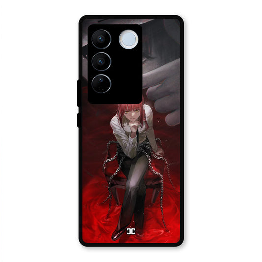 Makima Chains Vivo V27 Mobile Back Cover - Anime PrintShield Case