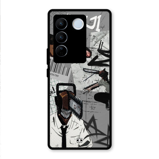 Denji Rage Vivo V27 Mobile Back Cover - Anime PrintShield Case