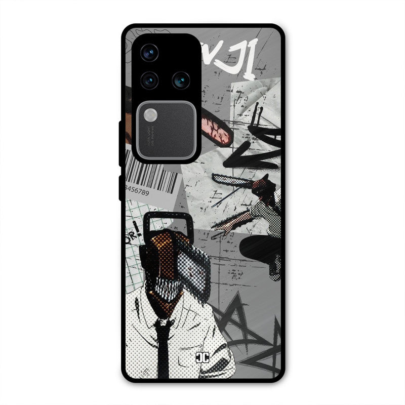 Denji Rage Vivo V30 Pro Mobile Back Cover - Anime PrintShield Case