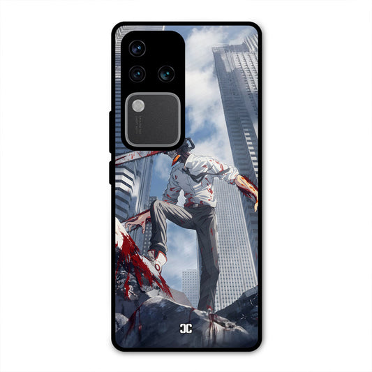 Denji Fighting Vivo V30 Pro Mobile Back Cover - Anime PrintShield Case