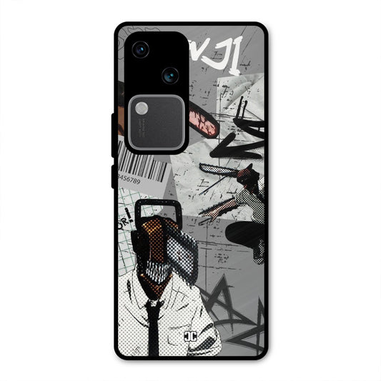 Denji Rage Vivo V30 Mobile Back Cover - Anime PrintShield Case