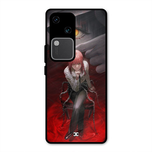 Makima Chains Vivo V30 Mobile Back Cover - Anime PrintShield Case