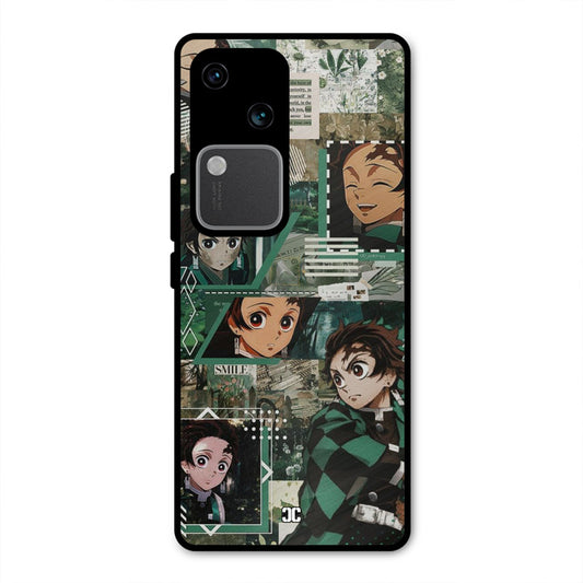 Tanjiro Thoughts Vivo V30 Mobile Back Cover - Anime PrintShield Case