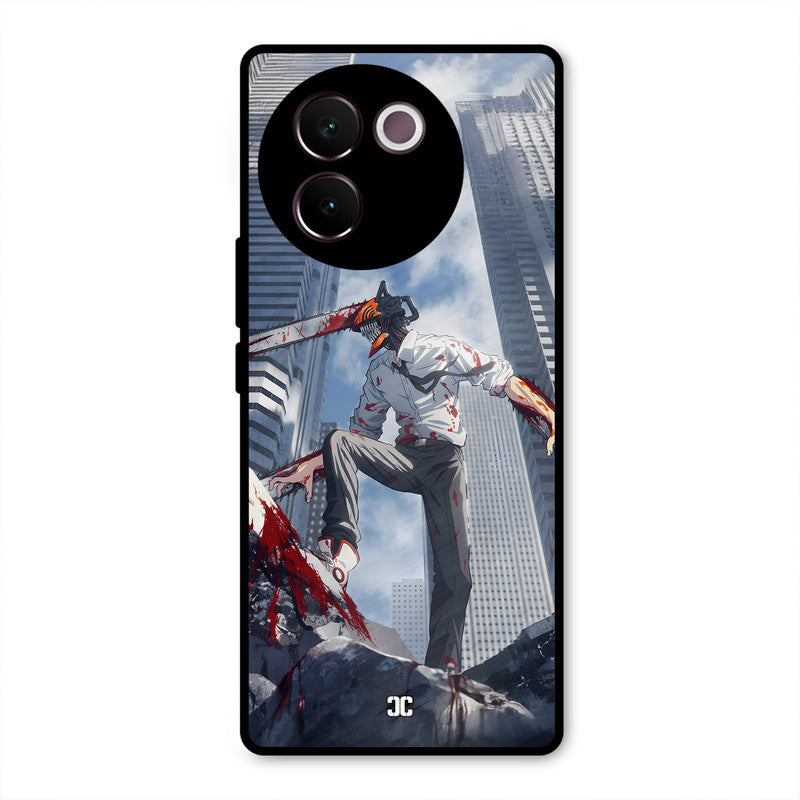 Denji Fighting Vivo V30e Mobile Back Cover - Anime PrintShield Case