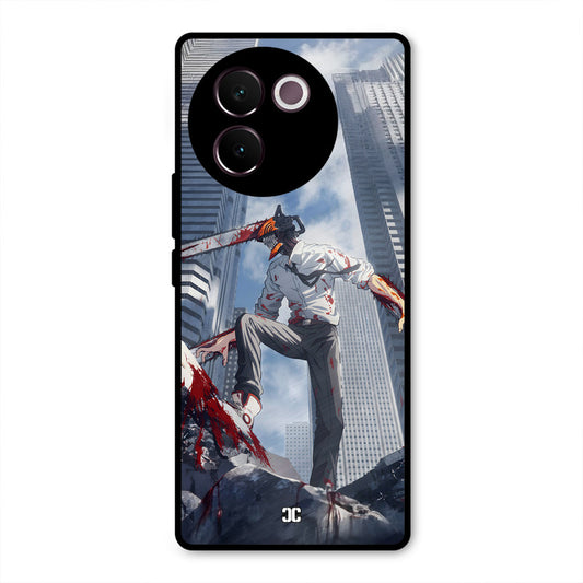 Denji Fighting Vivo V30e Mobile Back Cover - Anime PrintShield Case