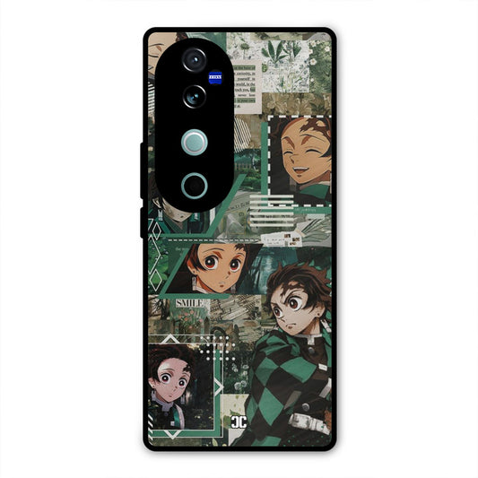 Tanjiro Thoughts Vivo V40 Mobile Back Cover - Anime PrintShield Case