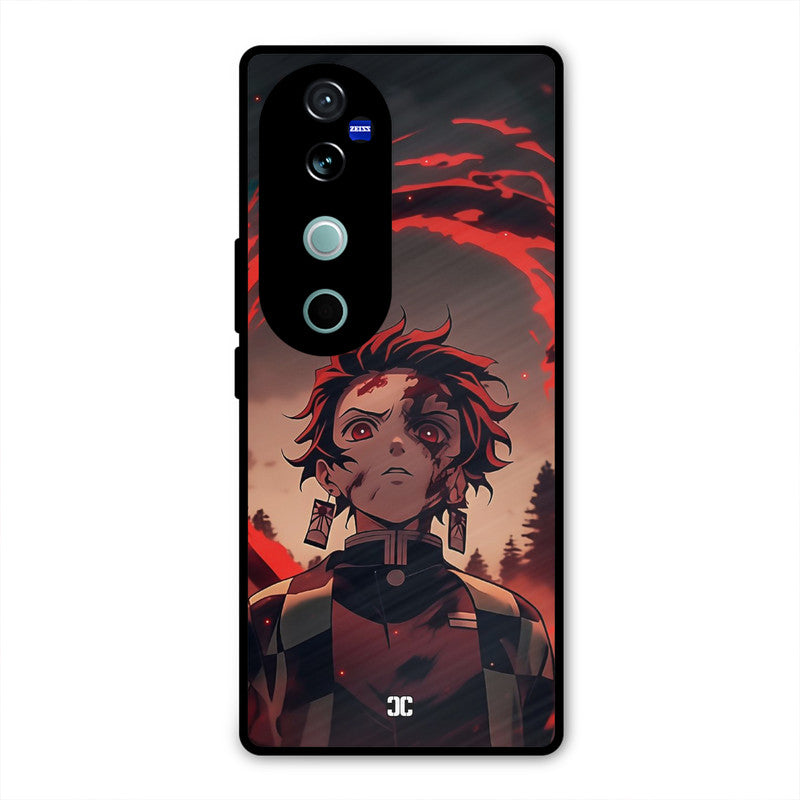 Raging Tanjiro Vivo V40 Mobile Back Cover - Anime PrintShield Case