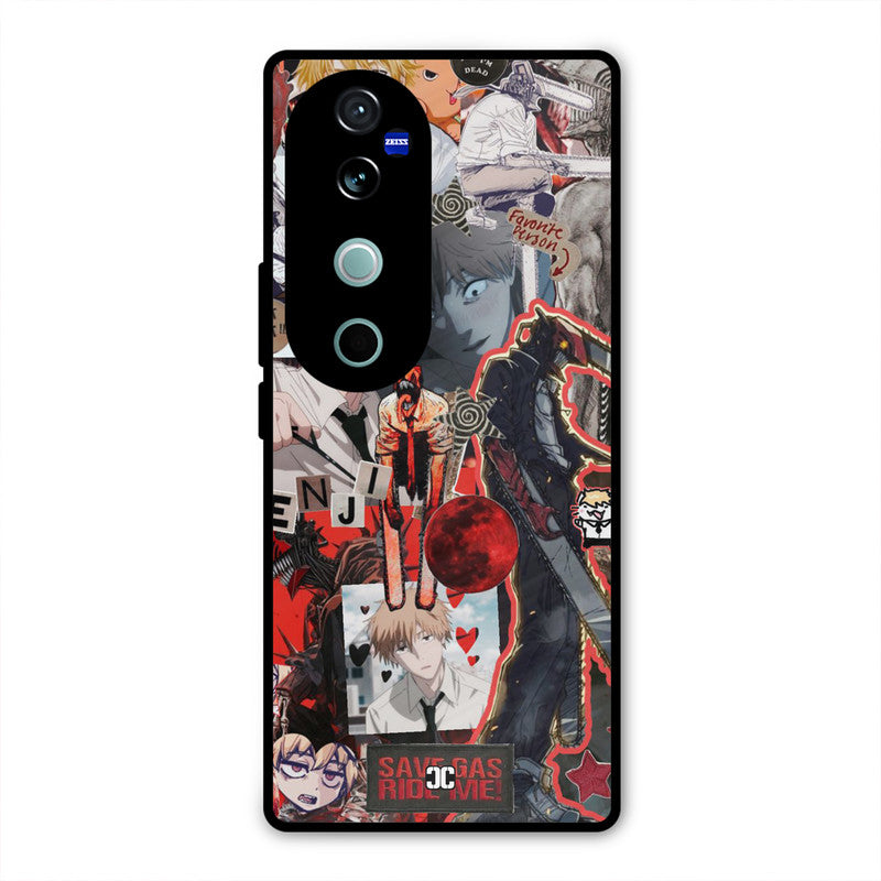 Denji Thoughts Vivo V40 Mobile Back Cover - Anime PrintShield Case