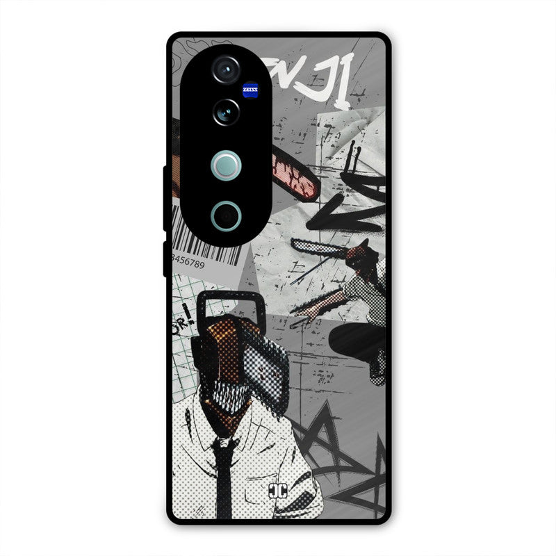 Denji Rage Vivo V40 Mobile Back Cover - Anime PrintShield Case