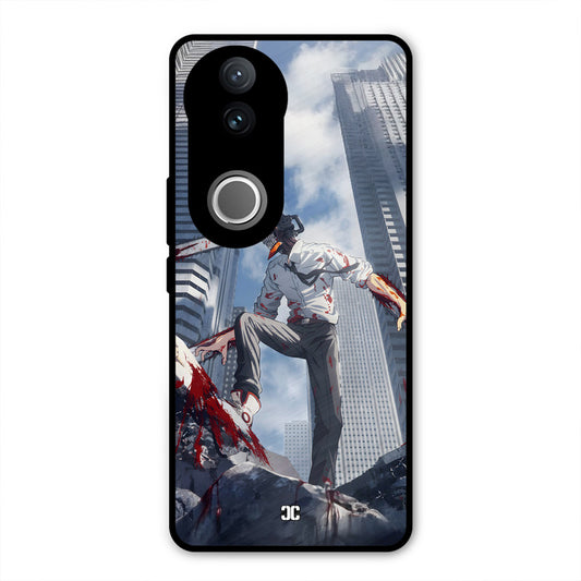 Denji Fighting Vivo V50e Mobile Back Cover - Anime PrintShield Case