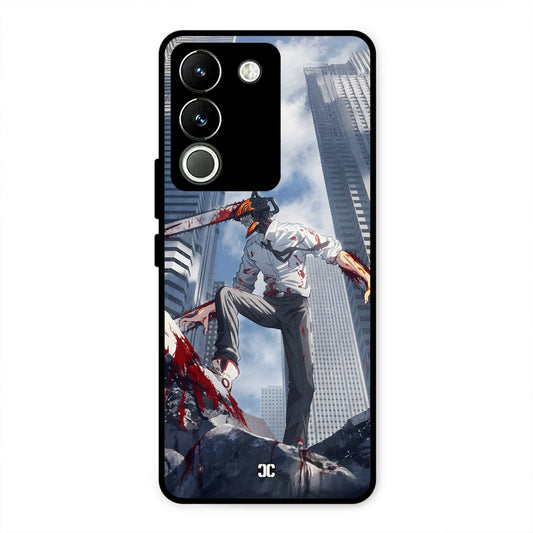 Denji Fighting Vivo Y200 Mobile Back Cover - Anime PrintShield Case