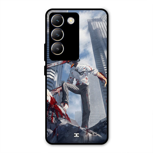 Denji Fighting Vivo Y200e Mobile Back Cover - Anime PrintShield Case