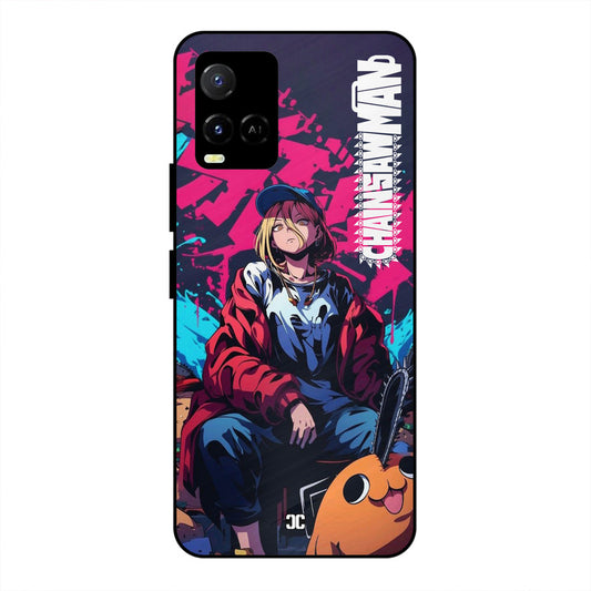 Puchita with Power Vivo Y33s Mobile Back Cover - Anime PrintShield Case