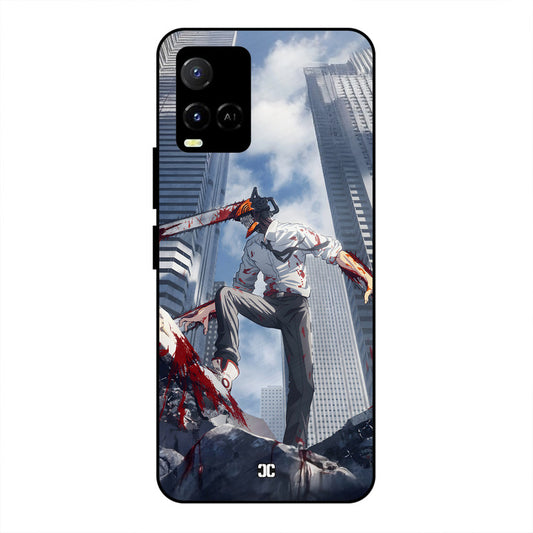 Denji Fighting Vivo Y33s Mobile Back Cover - Anime PrintShield Case