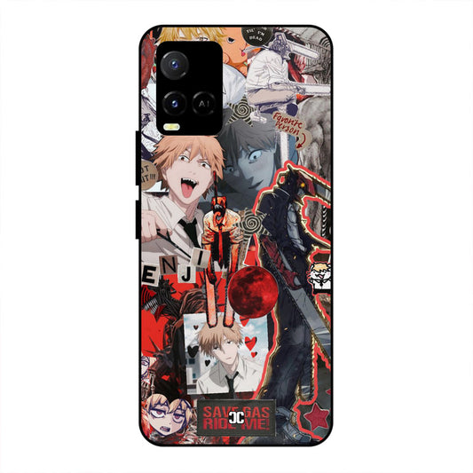 Denji Thoughts Vivo Y33s Mobile Back Cover - Anime PrintShield Case