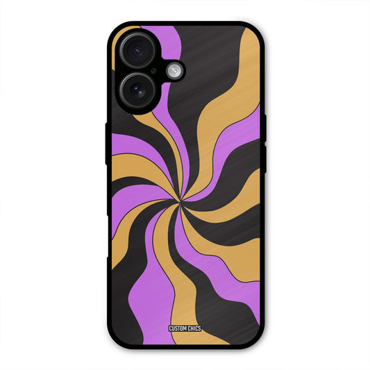 Wavy Stripes iPhone 16 Plus Mobile Back Cover - Aesthetic PrintShield Case