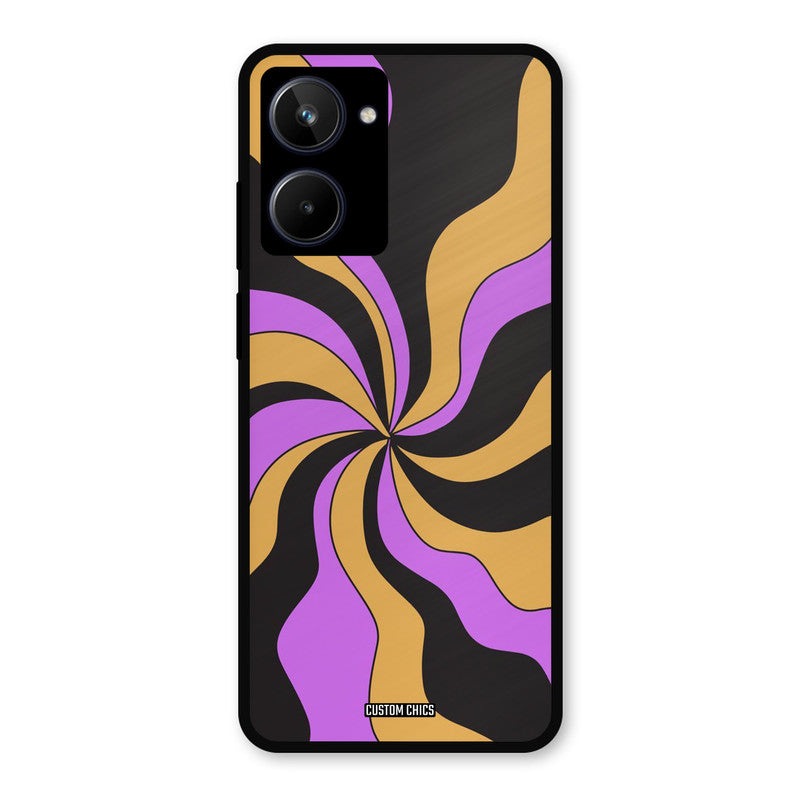 Wavy Stripes Realme 10 Mobile Back Cover - Aesthetic PrintShield Case