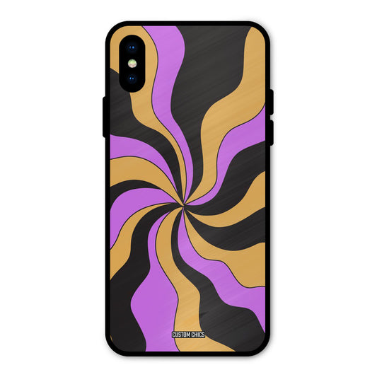 Wavy Stripes iPhone X Mobile Back Cover - Aesthetic PrintShield Case