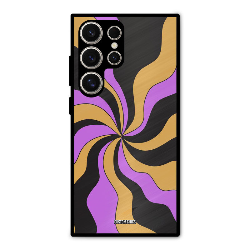 Wavy Stripes Samsung Galaxy S24 Ultra Mobile Back Cover - Aesthetic PrintShield Case