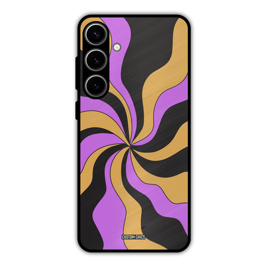 Wavy Stripes Samsung Galaxy S24 Plus Mobile Back Cover - Aesthetic PrintShield Case