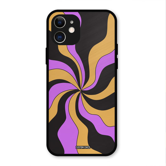 Wavy Stripes IPhone 12 Mobile Back Cover - Aesthetic PrintShield Case