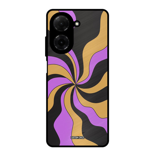 Wavy Stripes Poco C71 Mobile Back Cover - Aesthetic PrintShield Case