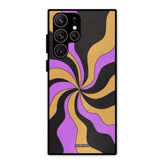 Wavy Stripes Samsung Galaxy S22 Ultra Mobile Back Cover - Aesthetic PrintShield Case