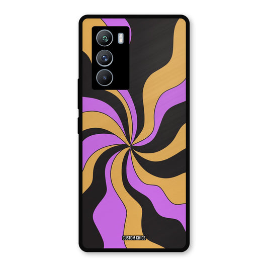 Wavy Stripes iQOO 9SE Mobile Back Cover - Aesthetic PrintShield Case