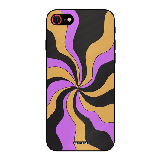 Wavy Stripes iPhone SE 2020 Mobile Back Cover - Aesthetic PrintShield Case