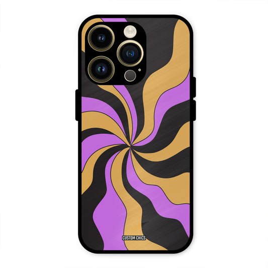 Wavy Stripes iPhone 14 Pro Mobile Back Cover - Aesthetic PrintShield Case
