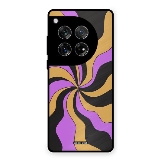 Wavy Stripes OnePlus 12 Mobile Back Cover - Aesthetic PrintShield Case