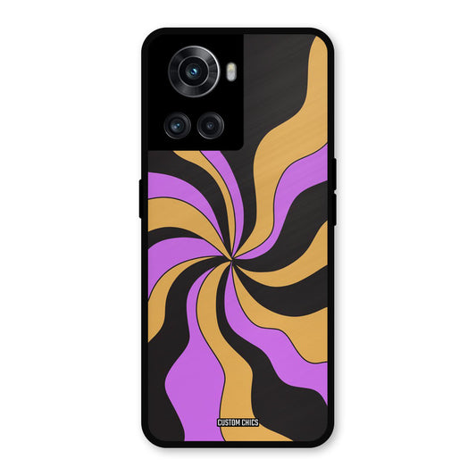 Wavy Stripes OnePlus 10R Mobile Back Cover - Aesthetic PrintShield Case