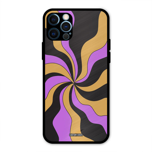 Wavy Stripes IPhone 12 Pro Mobile Back Cover - Aesthetic PrintShield Case