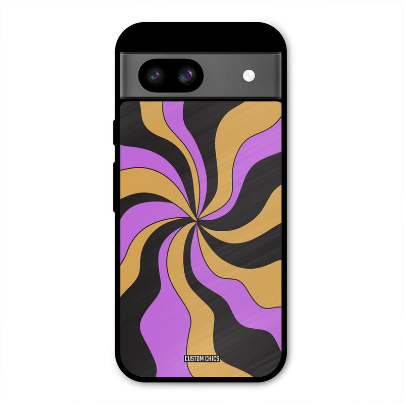 Wavy Stripes Google Pixel 8a Mobile Back Cover - Aesthetic PrintShield Case