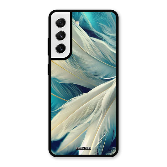 White Feather Samsung Galaxy S21 FE 5G Mobile Back Cover - Aesthetic PrintShield Case