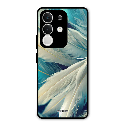 White Feather Vivo T4x Mobile Back Cover - Aesthetic PrintShield Case