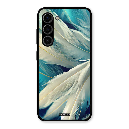 White Feather Samsung Galaxy S23 Mobile Back Cover - Aesthetic PrintShield Case