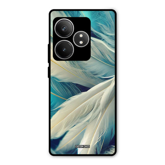 White Feather Realme GT 6T Mobile Back Cover - Aesthetic PrintShield Case